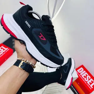 TENIS DIESEL NEGRO BLANCO
